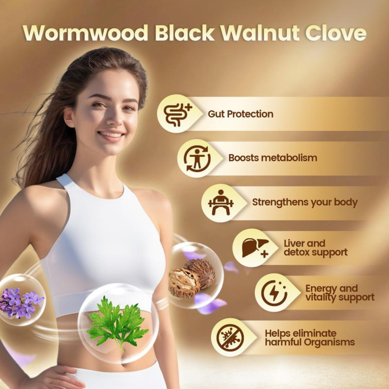 Lusarya - Wormwood Black Walnut Cloves Capsules